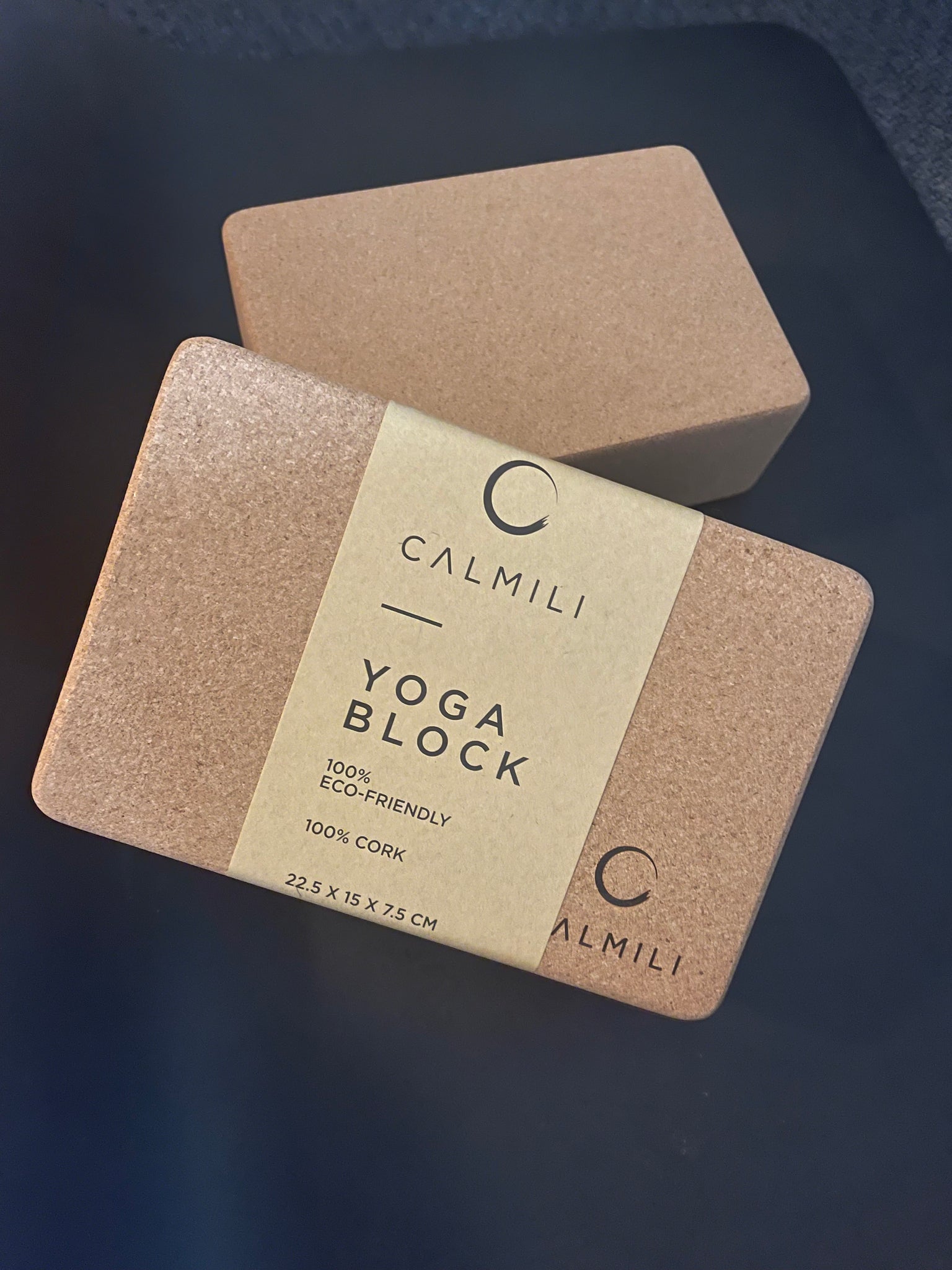Yoga blocks- set of 2, 100% cork, sustainable